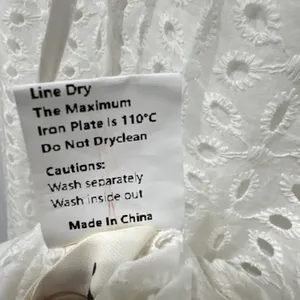 Commense White Eyelet Lace Maxi Dress Spaghetti Strap Summer Beach Boho Size M thumbnail 6