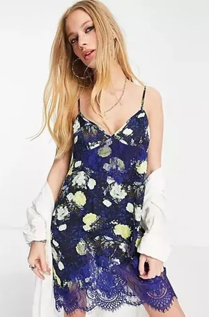 ✨Free People Intimately Sunfade Floral Slip Dress Medium Night Combo✨ thumbnail 1