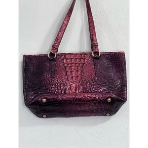 BRAHMIN RUBY MEDIUM ASHER SHOULDER BAG PURSE EMBER METALLIC TOTE thumbnail 8