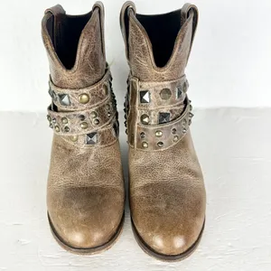 Corral Womens Studded Strap Ankle Boots Size 8.5 Saddle Brown Western Cowgirl thumbnail 4