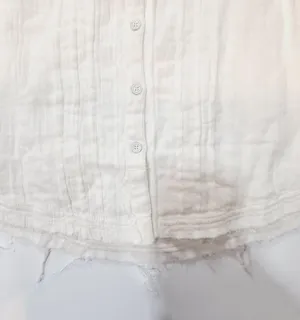 Free People Secret Falls Smocked Top in Ivory thumbnail 4