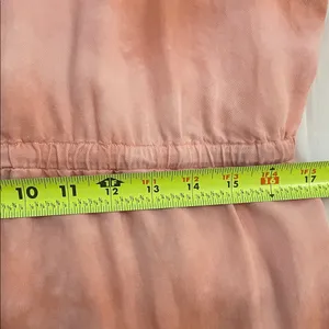 CLOTH & STONE Anthropologie Yashi Jumpsuit Large Pink Tie Dye Tencel Halter thumbnail 9