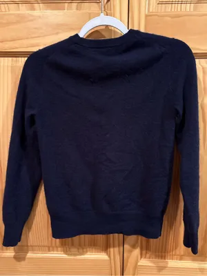 Quince 100% Mongolian Cashmere Crewneck Sweater Navy Women’s S thumbnail 2