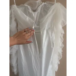Lulus Eternal Bliss White Tulle Off-the-Shoulder Bustier Maxi Dress Size Small thumbnail 10