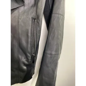 The Limited Collection Womens Black Faux Leather Biker Drape Jacket Size XS Goth thumbnail 7