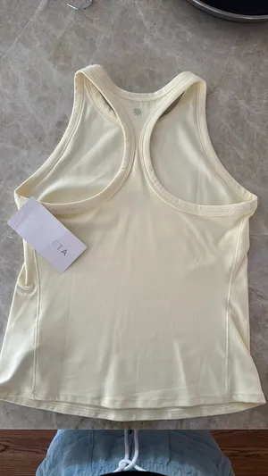 Athleta transcend top small NWT butter yellow  thumbnail 7