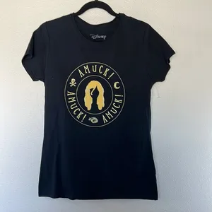 Disney NWOT Hocus Pocus Amuck Shirt Black Short Sleeve sz M thumbnail 1