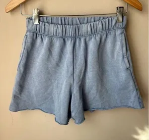 Aerie Light Blue Raw Hem Sweat Shorts XXS thumbnail 1