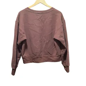 Beyond‎ Yoga Work From Home Mauve Fleece Crewneck Pullover Sweatshirt Size XL thumbnail 7