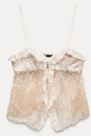 ZARA Sequin Top thumbnail 1