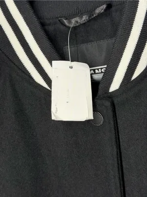 NEW Vans Piper Stadium Vest Black Wool Blend Varsity Bomber‎ Preppy Streetwear thumbnail 8