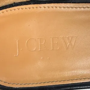 J.Crew Black Suede Leather Block Heel Ankle Strap Sandals Womens Size 9 thumbnail 9