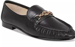 Sam Edelman Women's Lucca Moc Toe Leather Loafer Flats Black Size 9 EUC thumbnail 1