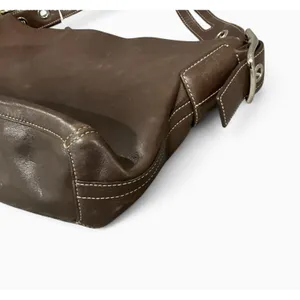 Vintage Coach Legacy East West 1417 Brown Leather Shoulder Bag Y2K Tassel thumbnail 4