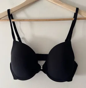 Aerie Black Bra‎ With Small Buttons 34C thumbnail 1