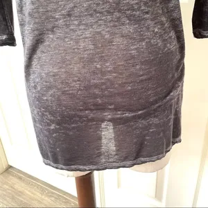 Free People grey burn out high low shirt thumbnail 7