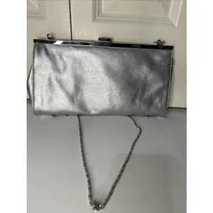 Gunne Sax Silver Evening Handbag Purse Crossbody Vintage Y2K Glam thumbnail 2