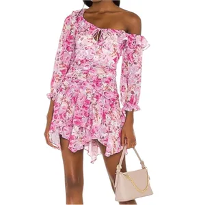 NWT For Love and Lemons Sofia Mini Dress Pink Floral Size XS thumbnail 2