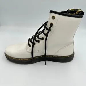 Dr. Martens Zavala White Leather Combat Boots Lace Up Womens 9 Grunge Festival‎ thumbnail 6