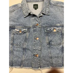 wild fable Light Blue Cropped Denim Jacket thumbnail 8