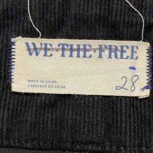 We The Free Black Corduroy Flare Pants Size 28 Boho Retro Bell Bottom thumbnail 4