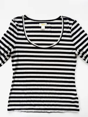 Maeve by Anthropologie Striped Tee size Large thumbnail 5
