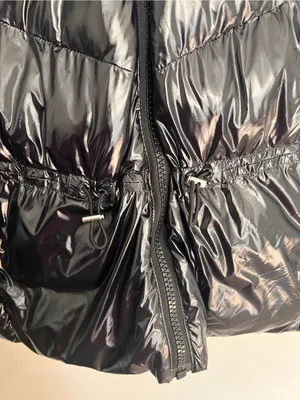 Alo Yoga Glossy Stunner Puffer Hooded Jacket Fall Coat Black Size XS thumbnail 6