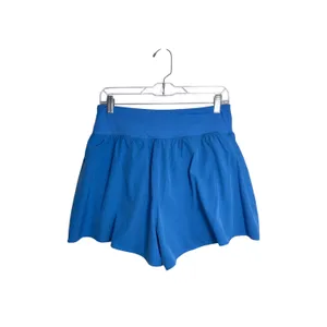 Maurices High Rise Crossover Flyaway Shorts Blue 3” Pull On Athleisure thumbnail 5
