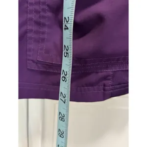 Koi Basics Purple Scrub Top Short‎ Sleeve V Neck Pockets Size Medium Medical EUC thumbnail 3