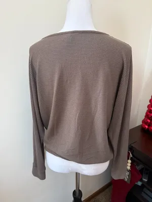 A New Day Mocha Ribbed Long Sleeve  thumbnail 3