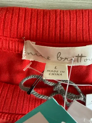 Nine Britton Short Sleeve Scuba Sweatshirt Red Large NWT STITCH FIX thumbnail 8