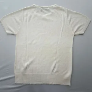 Carolyn Taylor Essentials White Short Sleeve Crew Neck Acrylic Knit Sweater thumbnail 2