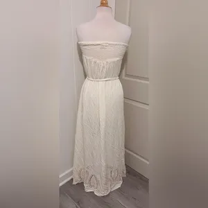 Fillyboo‎ Zippora Cream Maxi Strapless Eyelet Maternity Dress Fairy Bohemian thumbnail 2