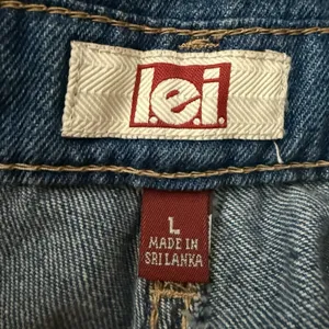 Lei Juniors L Blue Denim Overalls Plaid‎ Patchwork Shorts 100% Cotton Shortall thumbnail 7