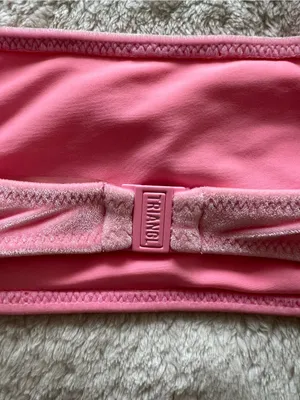 Triangl Pink Velvet Bikini Size XL top S bottom thumbnail 5