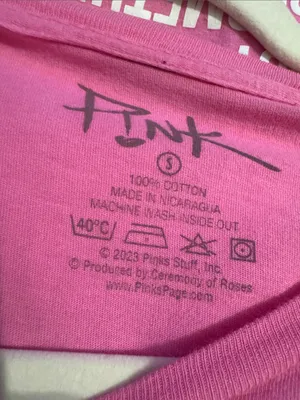 P!NK Trustfall 2023 Graphic Tee S 17.5” p2p Pink NWOT thumbnail 3