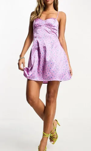 🍒Urban Thread Pink Mini Slip Ddress Size 14🍒 thumbnail 1