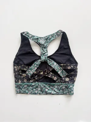 Free People Movement Floral Synergy Strappy Back Crop Top Sports Bra Small thumbnail 3