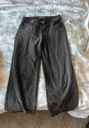 Edikted Black/Grey Jeans Low-Rise, Baggy thumbnail 1