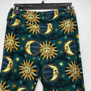 Sun & Moon Flared Leggings Womens Large High Rise Festival Boho Hippie Cosmo thumbnail 3