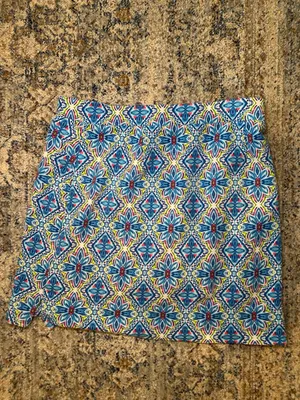 Rafaella Weekend Blue Floral Geometric Print Active Skort Size S thumbnail 5