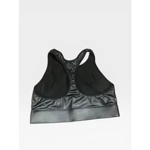 Victoria Sport "The Player" Racerback Sports Bra - Black Shiny Metallic Cutout M thumbnail 3