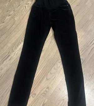 Blank NYC Women's maternity full‎ panel Black Skinny corduroy Jeans size 27 thumbnail 1
