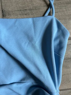 Windsor Light Blue Ruched Mini Dress thumbnail 4