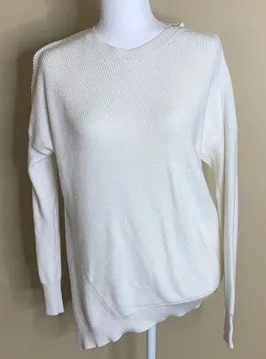 Athleta off white‎ crew neck sweater thumbnail 1