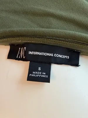 International Concepts Olive Green 1 Shoulder Maxi Dress thumbnail 4