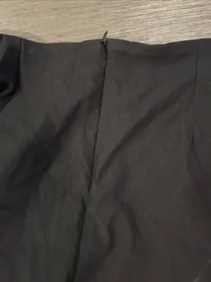 Black Mini Skirt with Side Slit - Women thumbnail 3