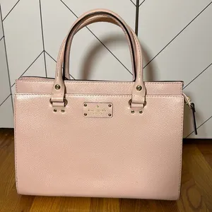 Kate Spade New York Light Pink Leather Compartment Shoulder Bag Purse thumbnail 1