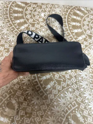 Karl Lagerfeld Black Crossbody Bag with Black-and-White PARIS Strap thumbnail 3