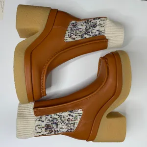 Chloé Jamie Sock Platform Chelsea Almond Boot Luminous Ochre New Size 41 thumbnail 3